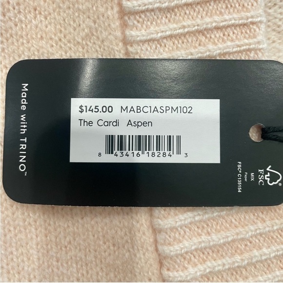 NWT Allbirds Pink Aspen Cardi Merino Wool Oversized Cardigan - Picture 8 of 10